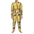 thumbnail image 3 of Uemuo Ethnic African Pattern 2-Piece Loungewear Set - Men’s Soft Sleepwear, Cozy Winter PJs, Comfy Sleep Set-X-Large, 3 of 7