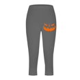 thumbnail image 4 of Bovemsi Compression Leggings for Women High Waist Stretchy Halloween Graphic Yoga Pants, 7/8 Length Slim Workout Running Leggings Vacation Outfits for Women XL Gray, 4 of 4