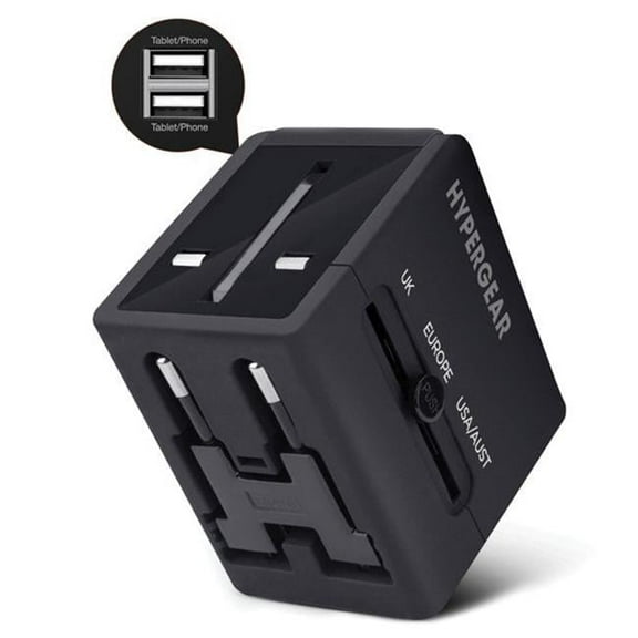 All-in-one World Travel Adapter, Black