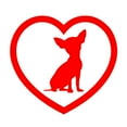 thumbnail image 5 of Walbest 1Pcs Car Sticker, Cute Chihuahua Dog Heart Car Auto Body Window Reflective Decals Sticker (3.54" x 3.54"), 5 of 6