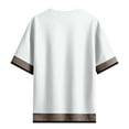 thumbnail image 6 of European Color Blocked Round Neck T Shirt for Men Business Casual Loose Fit Comfortable Short Sleeve Tee Mens Casual Crew Neck Basic Tees, 6 of 6
