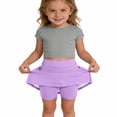 thumbnail image 4 of Coerni Girls' 2-in-1 Flowy Shorts Skirt Athletic Dance Running Skorts Culottes Tennis Yoga Sweatpants Trendy Sport Cartwheel Shorts, 4 of 5