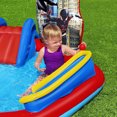 thumbnail image 6 of Bestway: Spider-Man Inflatable Water Play Center - 6'11"x6'9"x50", Splash Pool-Slide-Arch Sprayer, 6 Balls, Marvel Superhero Ring Toss, Toddler-Kid 2+, 6 of 11
