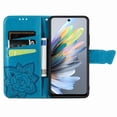 thumbnail image 3 of Butterfly Embossed Wallet Case for Motorola Moto G power 2025 / 2026, PU Leather Flip Cover with Card Holder, Kickstand & Lanyard, Shockproof,,Blue, 3 of 8