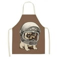 thumbnail image 2 of Dog Pug Printed Cotton Linen Sleeveless Apron Kitchen, 2 of 9