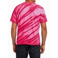 thumbnail image 2 of Mens Tiger Stripe Tie-Dye Short Sleeve Cotton Tee Pink 2X-Large, 2 of 5
