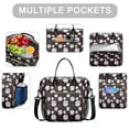 thumbnail image 2 of Black Baseballs and Hearts Pattern Womens Lunch Box for Work,Insulated Large Lunch Bag for Tween and Teen,Loncheras Para Mujer,Leakproof Adult Lunch Bag for Work,Beach,Travel,Picnic,Camping, 2 of 7