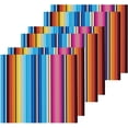 thumbnail image 3 of SKYSONIC Mexican Serape Blanket Stripes Cotton Washcloths Set of 4, Highly Absorbent Soft Fingertip Towel for Bathroom, Gym, Hotel and Spa, 12 x 12 Inch, 3 of 7