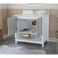 thumbnail image 3 of Adorn Vanity Florin Collection Gray 36 inch Bathroom Vanity with Quartz Countertop and Undermount Ceramic Sink, 3 of 11