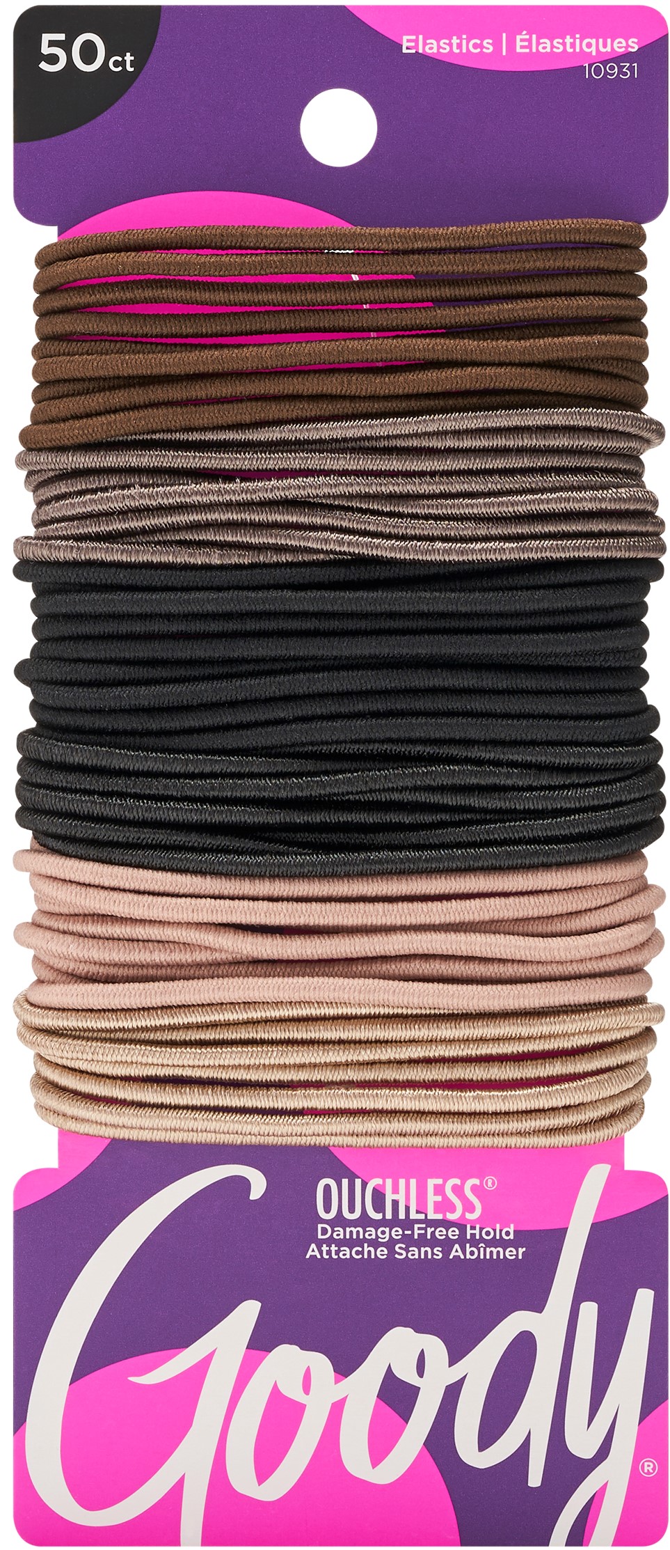 Goody Ouchless No Metal Hair Elastics Starry Nights Assorted Color 50