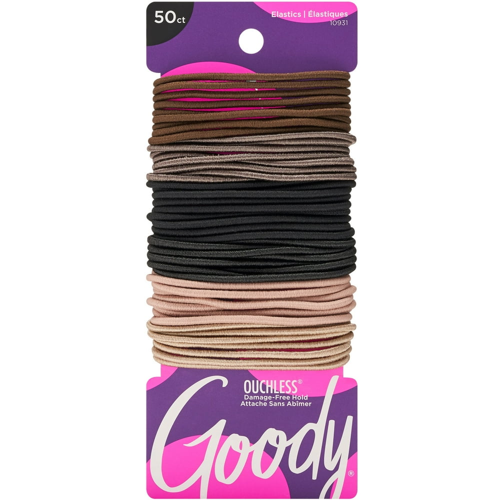 Goody Ouchless No Metal Hair Elastics Starry Nights Assorted Color 50