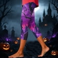 thumbnail image 6 of Stamzod Womens Capris for Halloween High Waisted Print Stretchy Capri Leggings Plus Size Fashion Cropped Yoga Pants, 6 of 8