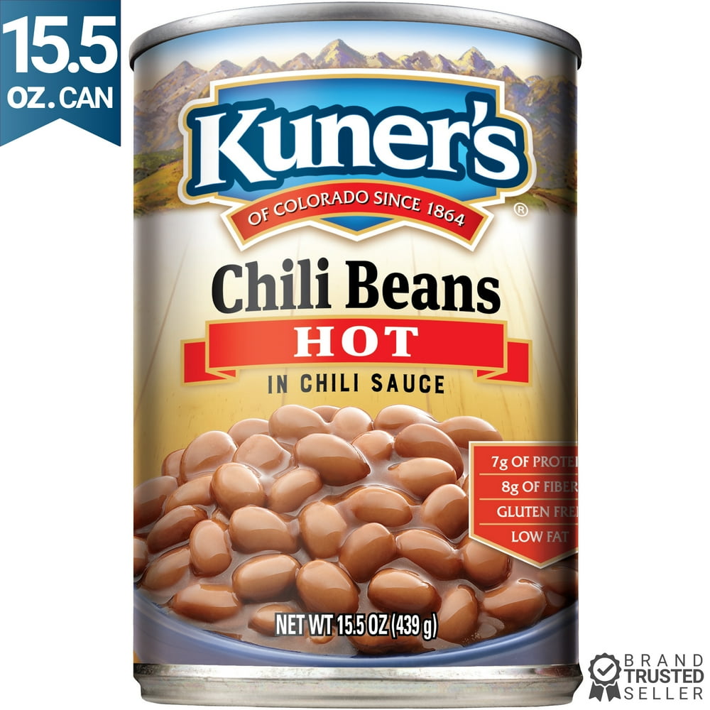 Kuner's Hot Chili Beans In Chili Sauce 15.5 Oz. Can