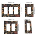 thumbnail image 2 of Yayeee Rocker Switch Wall Plate 3-Gang 6.5"x4.6" Home Decorative Outlet Cover, Dark Floral Pattern, 2 of 6