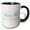 Black/White, variant on 3drose, Santa Fe, New Mexico Blue, Red Text. Patriotic Usa Home Town Gift, 11oz Two-tone Blue Mug