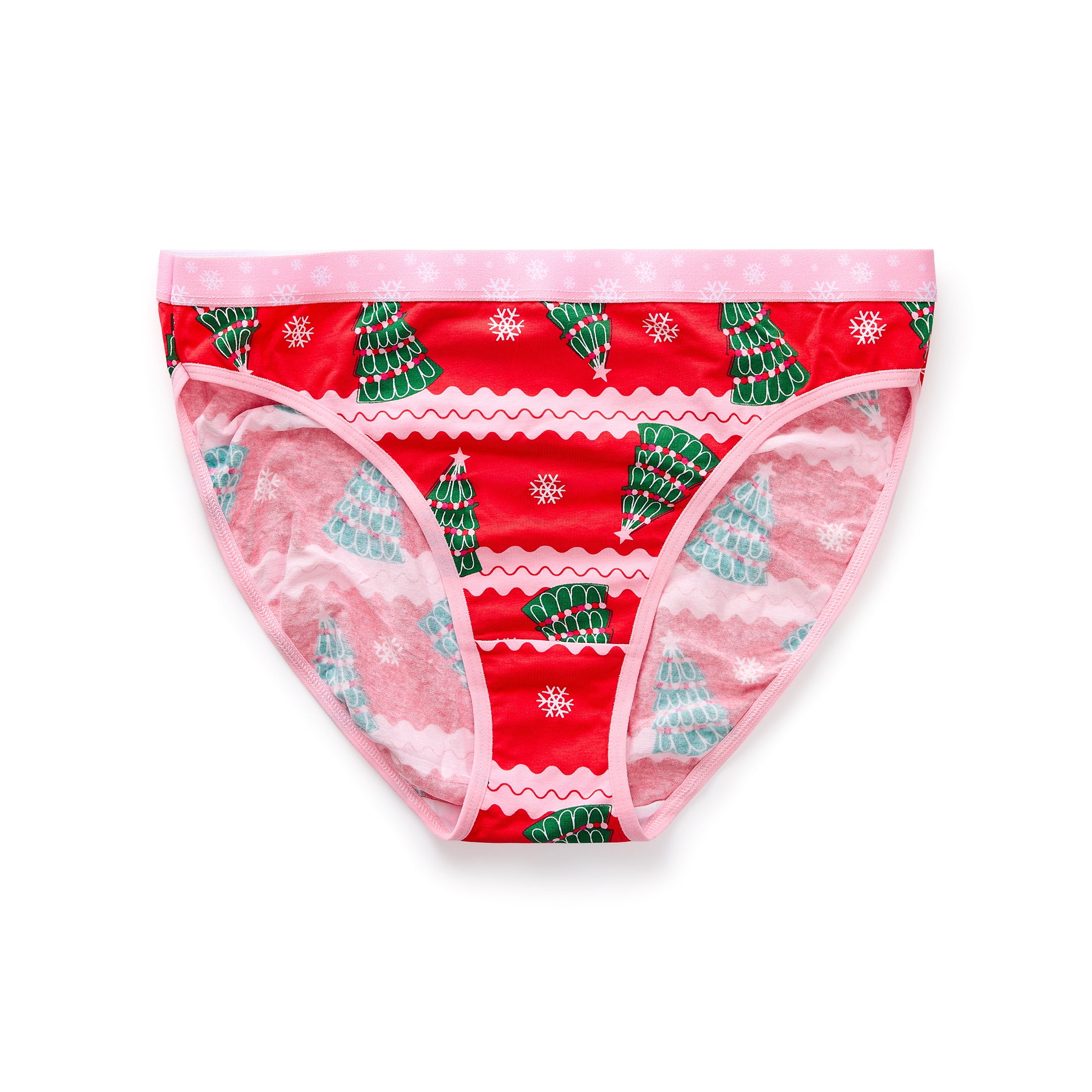 Packed Party Women's Snowman Giftable Christmas, 3-Pack Bikini Panties, Sizes S-XXL