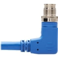 thumbnail image 4 of Tripp Lite M12 X-code Cat6a 10g F/UTP Cmr-lp Shielded Ethernet Cable (right-Angle M/m), Ip68, Poe, Blue, 3 M (9.8 Ft.) - Network Cable - Taa Compliant - 8 Pin M12-x (m) Right-Angled to 8 Pin M12-x, 4 of 6
