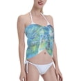 thumbnail image 4 of Disketp Peacock Women Swimsuit Cover Up Short Chiffon Summer Beach Sarong Bikini Wrap Skirt Bathing Suit, 4 of 7