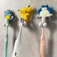 thumbnail image 3 of Pokemon Pikachu juguete de snorlax, soporte para cepillo de dientes para niños, figura de Anime, estante montado en la pared de dibujos animados para cocina, baño, juguetes para niños, 3 of 4