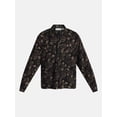 thumbnail image 5 of No Boundaries Cotton Boxy Cropped Fit Printed Flannel Shirt with Long Sleeves, Men's XS-5XB, 5 of 5