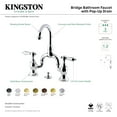 thumbnail image 2 of Kingston Brass KS7995BAL Heirloom Bridge Bathroom Faucet with Brass Pop-up, Oil Rubbed Bronze, 2 of 4