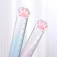 thumbnail image 5 of 2Pcs Paw Ruler Transparent Plastic Straight Ruler Measuring Range 0-15cm for Scrapbooking Drafting Drawing, 5 of 9