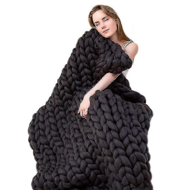 Handmade Knitted Throw Blanket For Sofa