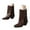 Brown, variant on WEAIXIMIUNG Womens Ankle Boots with Heel and Laces Fall and Winter Women's Boots Pants Boots Heel Square Toe Short Boots Ankle Boots