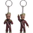 thumbnail image 1 of Llavero Rojo Verde Baby Groot 2 llaveros de dibujos animados 3D para niños, 1 of 5