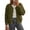 Army Green, variant on PRETTYGARDEN Fall Long Sleeve Cardigans for Women Trendy Open Front Winter Button Down Crewneck Soft Knit Sweater Jacket
