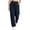 Navy, variant on QSXADF Women's Casual Straight Leg Pants Drawstring Pants Drawstring Solid Sweatpants with Elastic Waist and Pockets for Home Lounging Days Women's Pants