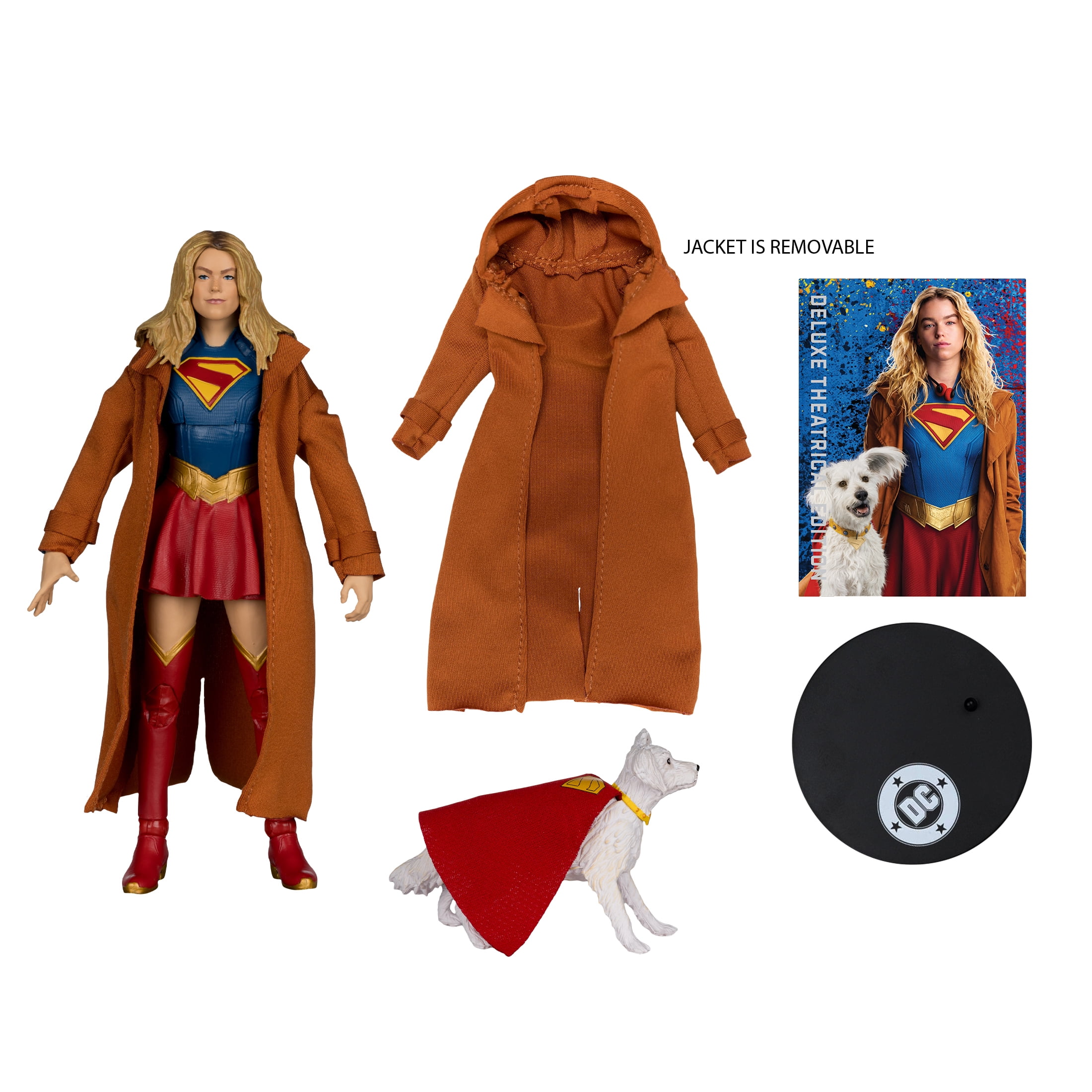 Supergirl and Krypto (DC Multiverse: Supergirl Movie) 7" Gold Label Action Figure Deluxe Theatrical Edition - McFarlane Toys
