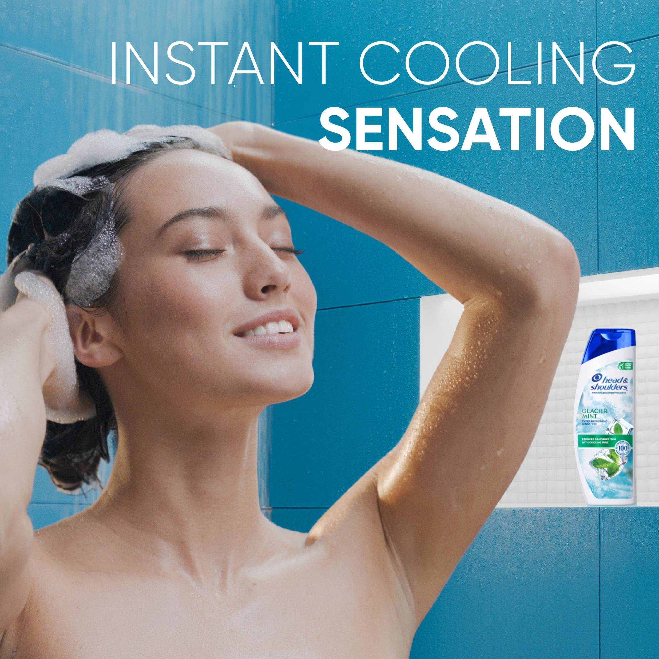 Head & Shoulders Anti-Dandruff Glacier Mint Shampoo, 12.5oz, Cooling, Itch Relief Dandruff Shampoo