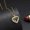 Gold, variant on S925 Silver Half Moon Diamond Projection Necklace