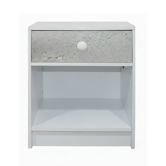 Genérico Buró Moderno Recamara Mesa Noche Minimalista MDF Color Blanco B5