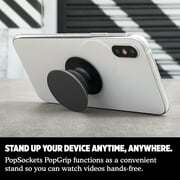PopSockets Adhesive Phone Grip with Expandable Kickstand and swappable top - Knurled Texture Black