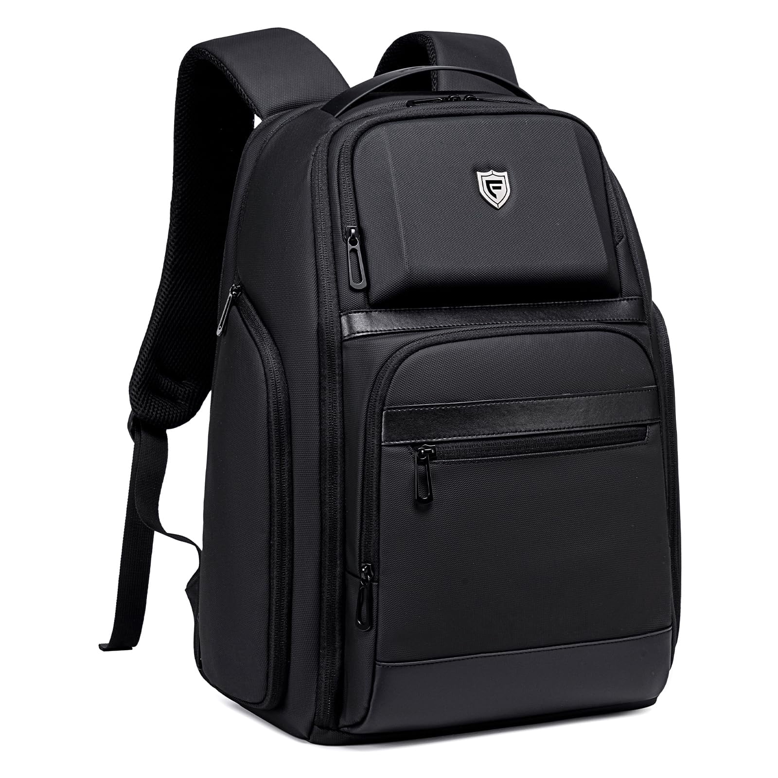 Fenree.geer Travel Laptop Backpack for Men, Expandable Water Resistant 15.6 Inch Computer Backpack with USB Port, Mens Hardshell Laptop Bag for Business/Work/College, Black