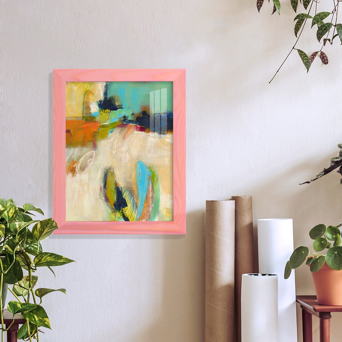 It All Adds Up - Framed Print w/glass - Sunset Pink