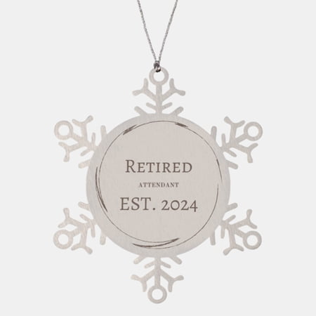 Retired Attendant Snowflake Ornament Gift for Christmas Holidays Inspirational Decor