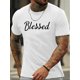 thumbnail image 1 of Blessed Creative Print Men's Short Sleeve T-Shirt, Casual Round Neck Top, Versatile And Comfortable Tee, Spring& Summer Collection Tee For Adult, Men, Women, Teen, Teenager, Adolescent, Youth, 1 of 5