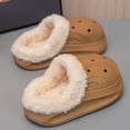 thumbnail image 3 of Dakaela 3-13Y Kids Lined Clogs Boys Girls Winter Fleece Garden Shoes Toddler Platform House Shoes Slip on Indoor Outdoor Mules Coffee 3, 3 of 8