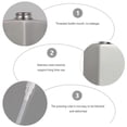 thumbnail image 2 of Soap Dispensing Stainless Steel Hand Lotion Bottle Modern Sleek Design Silver 15x6x6cm Refillable Easy-to-use Office Use 1Pcs, 2 of 5