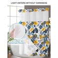 thumbnail image 4 of No Hook Cloth Fabric Shower Curtain with Snap in Liner, Tropical Leaf Waterproof Shower Curtains Set with See Through Top Window, Orange Blue Palm Plants Summer Pastoral Bath Curtains Shower 72"x72", 4 of 6