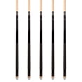 thumbnail image 2 of Set of 5 BLACK Aska L2 Billiard Pool Cues, 58" Hard Rock Canadian Maple, 13mm Hard Tip, Mixed Weights, L2S5BLK, 2 of 7