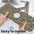 thumbnail image 6 of Xecao Color Summer for Kitchen Sink Splash Guard Faucet Mat , Faucet Guard & Draining mat, (15" X 5.5" ), 6 of 7