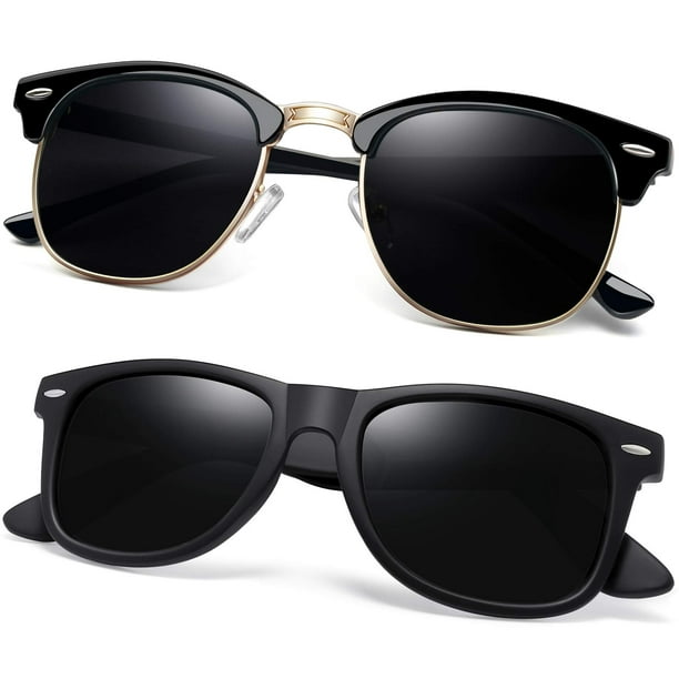 Gafas de sol Joopin Polarized UV400 con protección UV400, color negro, paquete de 2
