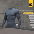 thumbnail image 2 of WBQ Men's Compression Shirts Long Sleeve Athletic T Shirt Workout Cool Dry Running Tops Gym Undershirts Baselayers, 2 of 6