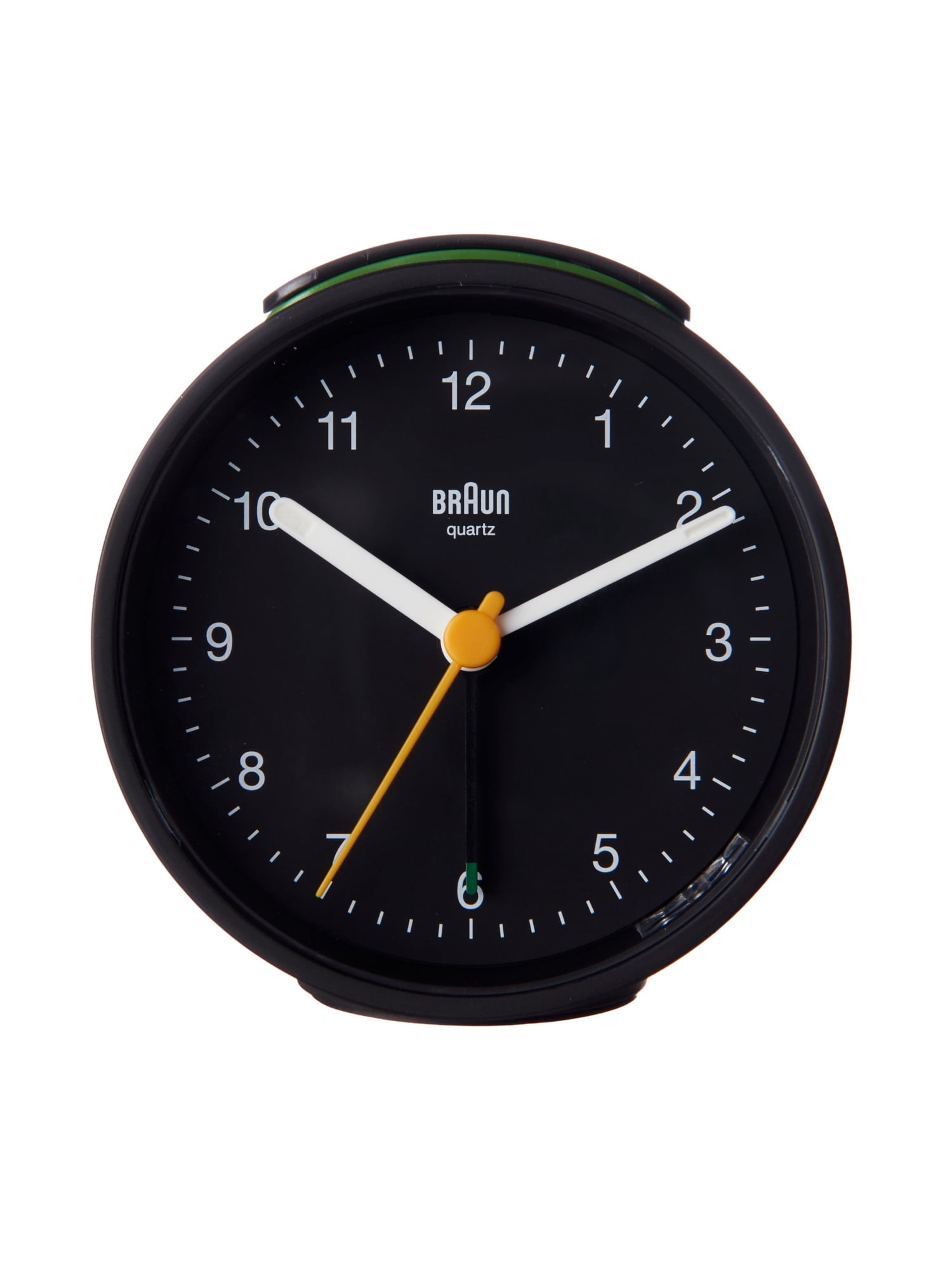 Braun BC12B: Timeless Black Analogue Alarm Clock with Snooze, Light, and Quiet Quartz Movement