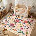 thumbnail image 1 of sasyxdc Floral 2x3 Area Rug Machine Washable Boho Carpet Non Slip Doormat Low Pile Flower Area Rugs for Living Room Bedroom Kitchen Dining Room Hallway Entryway Indoor-Yellow/Orange huy, 1 of 9
