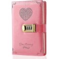 thumbnail image 1 of Cute Password Lock Journal for Girls and Women - B6 Size Leather Notebook with Combination Lock 5.3x7.8 Inch Secret Diary, 1 of 3